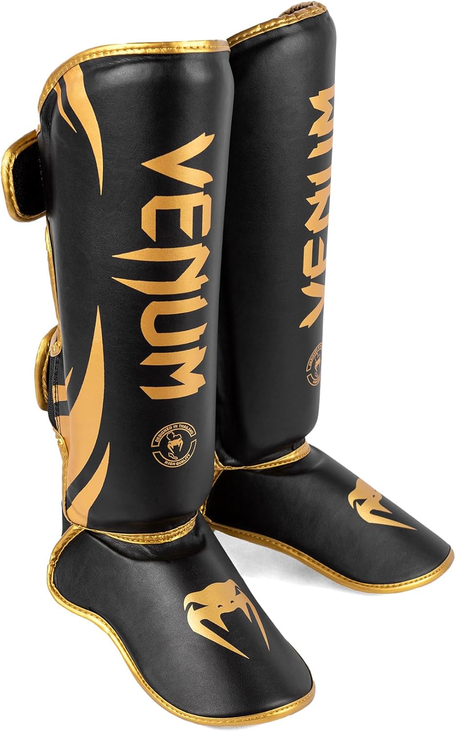 Venum Challenger Standup Shin Guards - Black/Gold