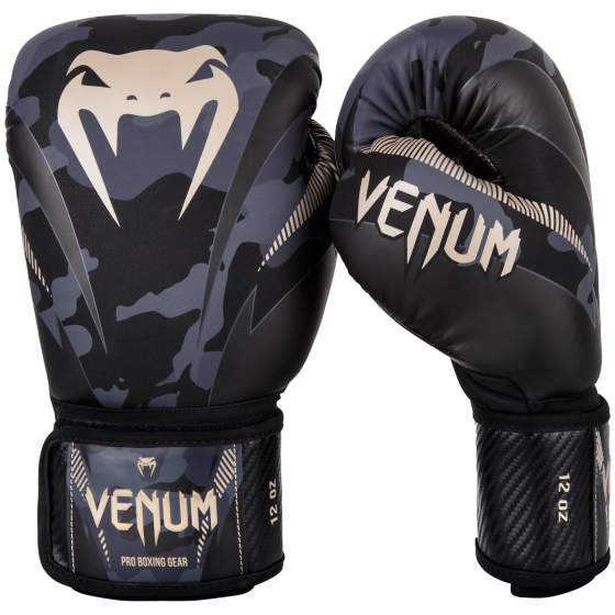 Venum Impact Boxing Gloves camo goud
