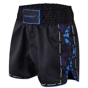 KNOCKOUT Kickboks Short Camo- Zwart/Blauw