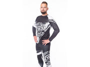 OYA PREDATOR RASHGUARD LANGE MOUWEN - ZWART/WIT