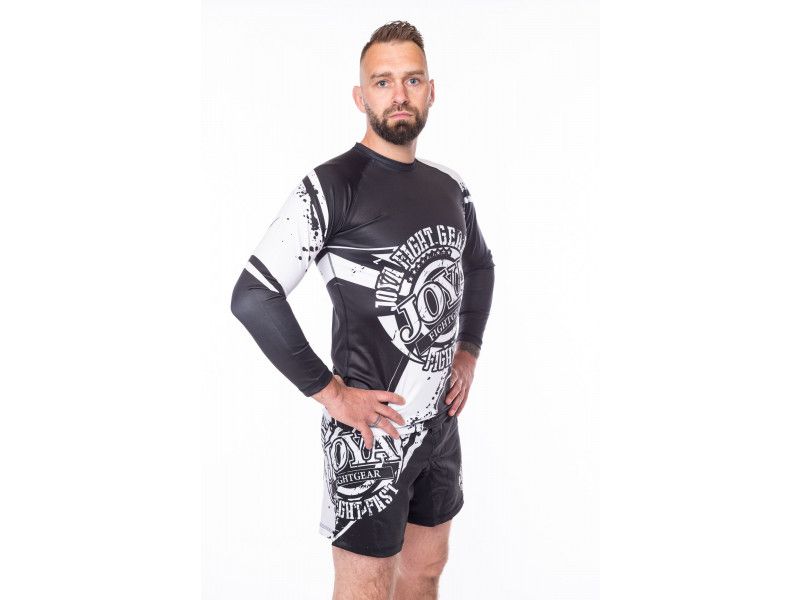 OYA PREDATOR RASHGUARD LANGE MOUWEN - ZWART/WIT