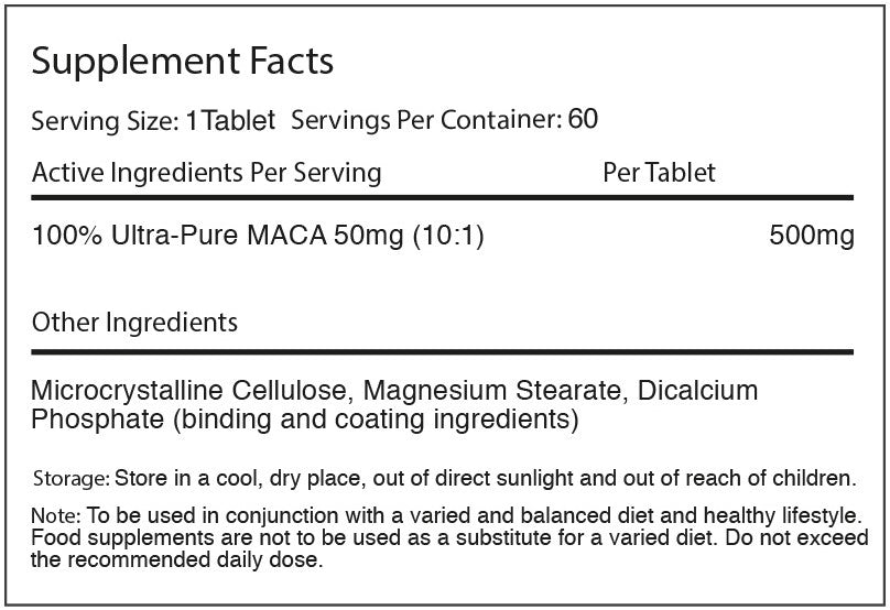 WARRIOR MACA - 60 TABS